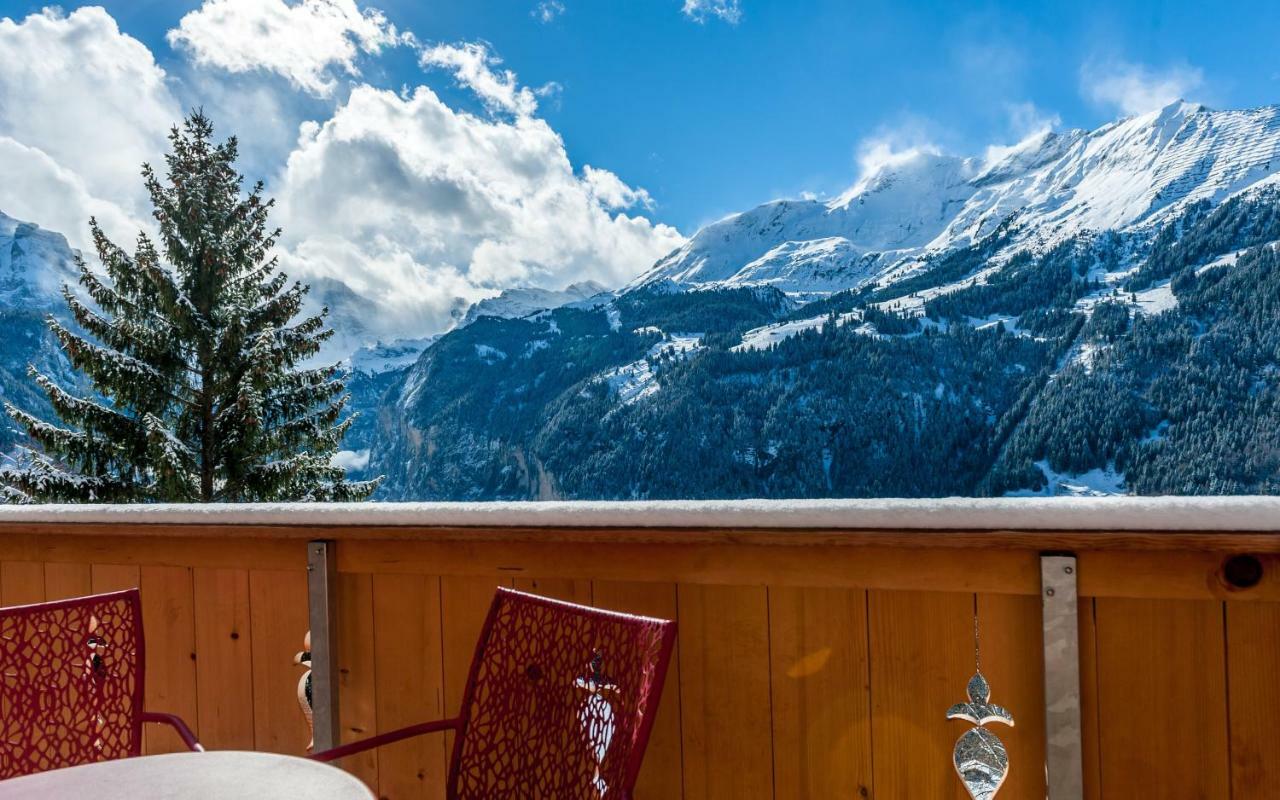 Апартаменты Holiday Flat #1, Chalet Aberot, Wengen, Switzerland Экстерьер фото